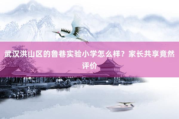 武汉洪山区的鲁巷实验小学怎么样？家长共享竟然评价